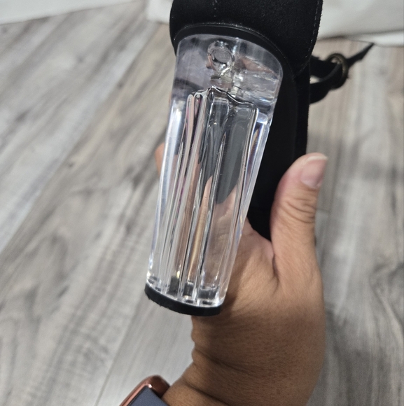 Shoe Dazzle Camden Black And Clear Platform Heels Sz 8 - Picture 8 of 12